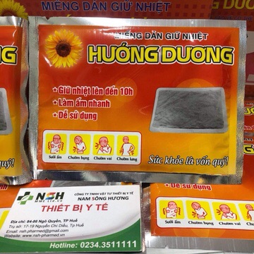 COMBO 02 Miếng dán giữ nhiệt Hướng Dương, miếng chườm nóng giữ nhiệt