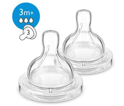 Hộp 2 Núm ty lượng sữa Avent chảy theo sự kiểm soát của trẻ cho bé từ 0-6 tháng tuổi