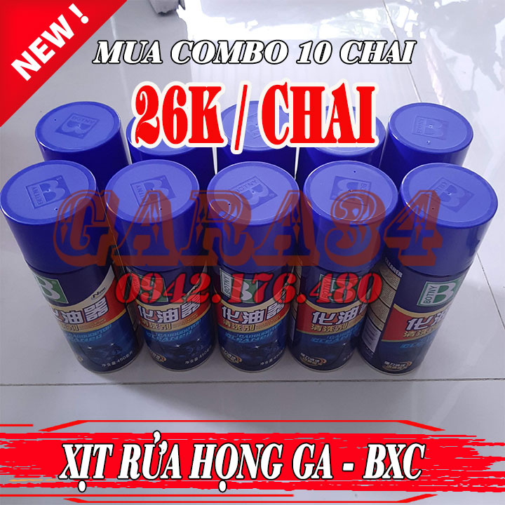 Combo 12 chai xịt rửa họng ga - bình xăng con