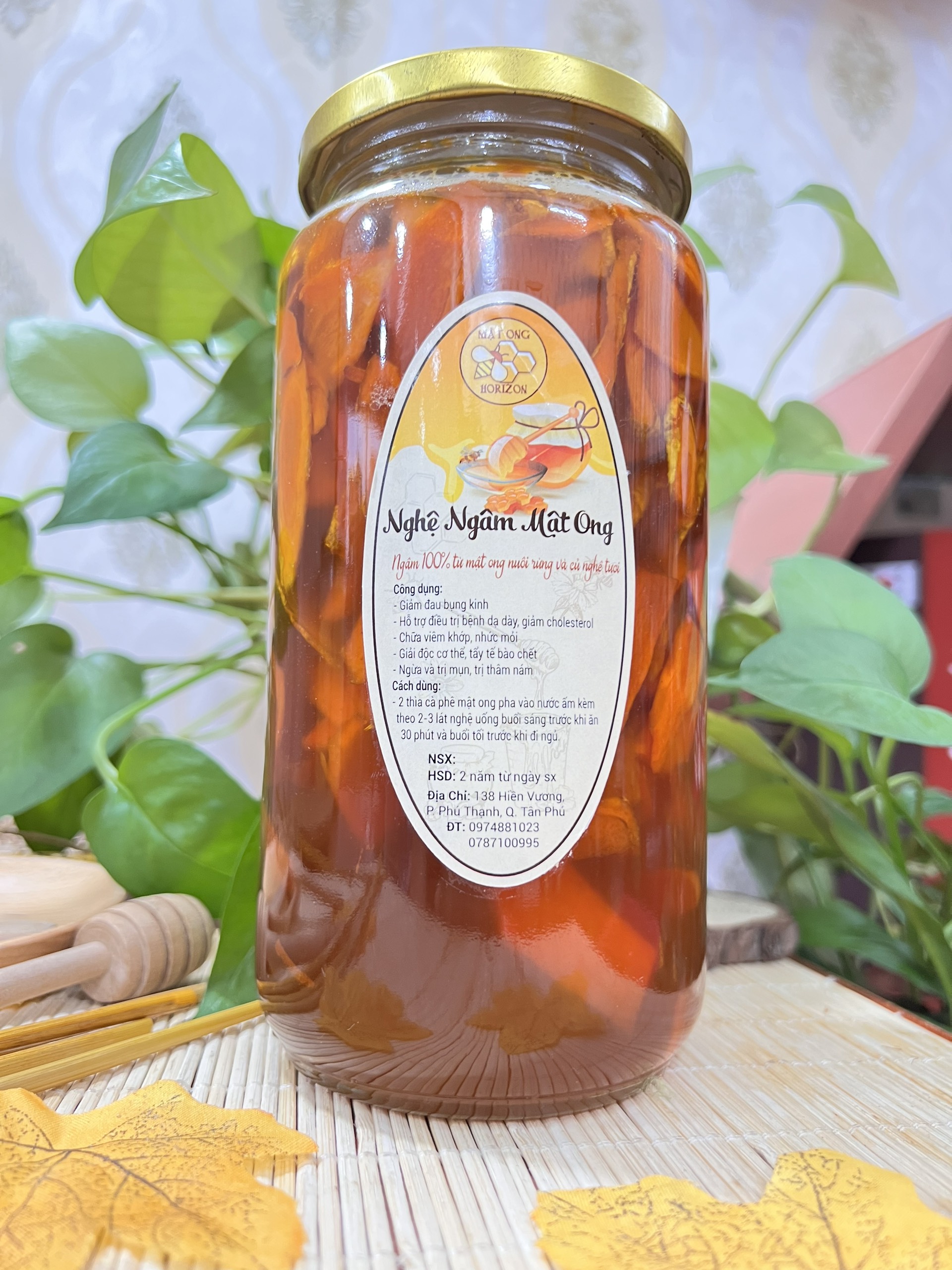 Nghệ ngâm mật ong rừng nguyên chất trị đau dạ dày
