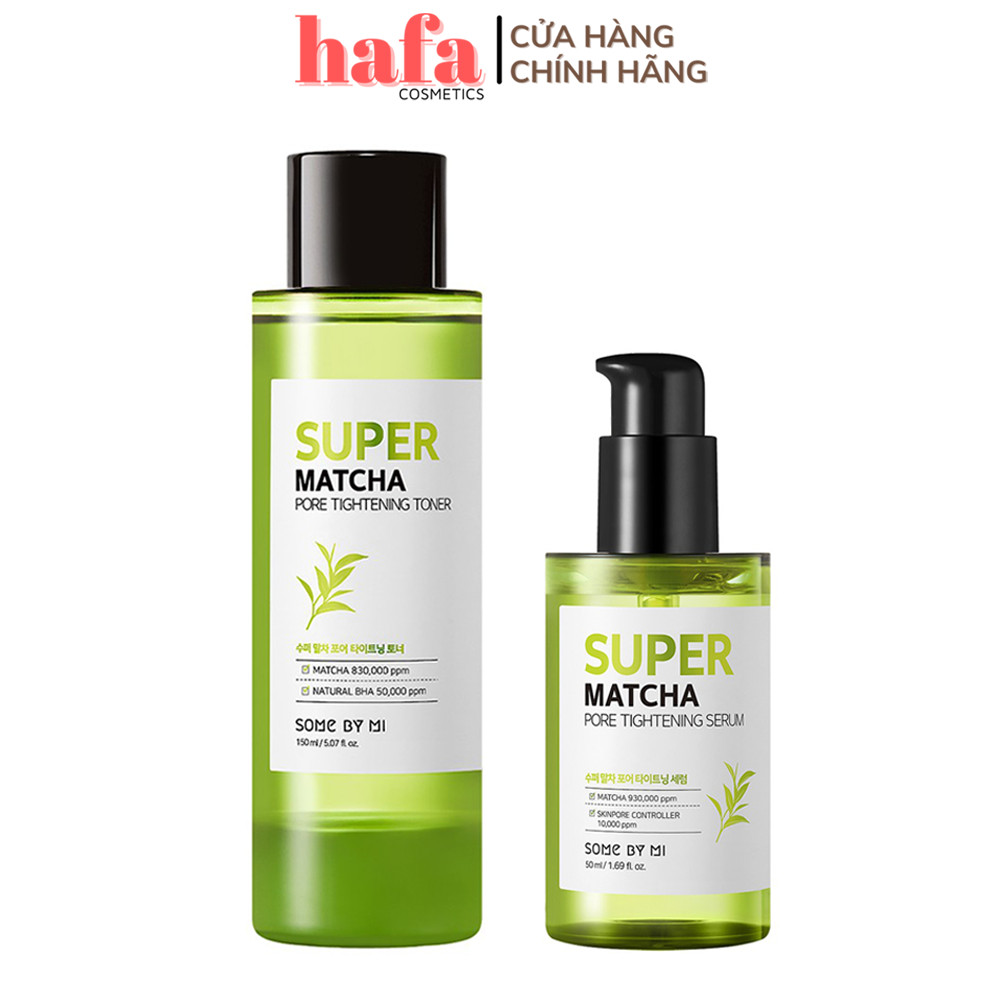 Combo Toner Và Serum Matcha Se Khít Lỗ Chân Lông Some By Mi Supper Matcha _ Some By Mi Chính Hãng