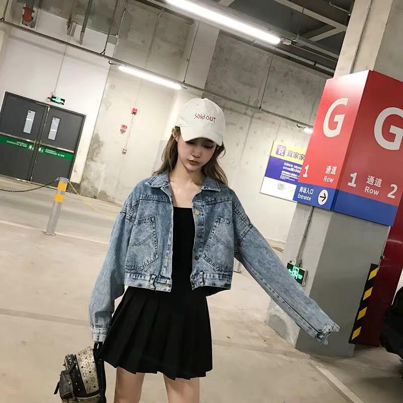 Áo khoác jeans nữ lững 4 túi cao cấp m3104