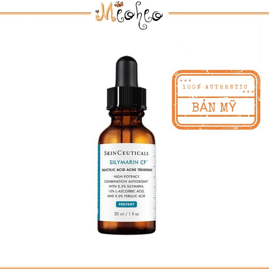 Serum tinh chất giảm mụn sáng da mờ thâm cho da mụn dầu Skinceuticals Silymarin CF Salicylic Acid Acne Treatment Bản Mỹ Meoheo [Meoheo]