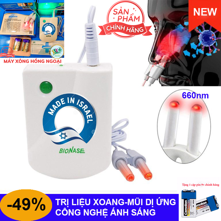 Máy trị liệu viêm xoang viêm mũi dị ứng Bionase (đủ hộp và phụ kiện) tặng pin