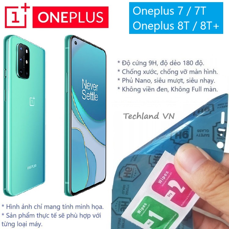 Cường Lực Phủ Nano Oneplus 7 / 7T / 8T / 8T+ / 8T Plus 4G / 5G - Trong Suốt, Không Full Màn, Không Viền Đen