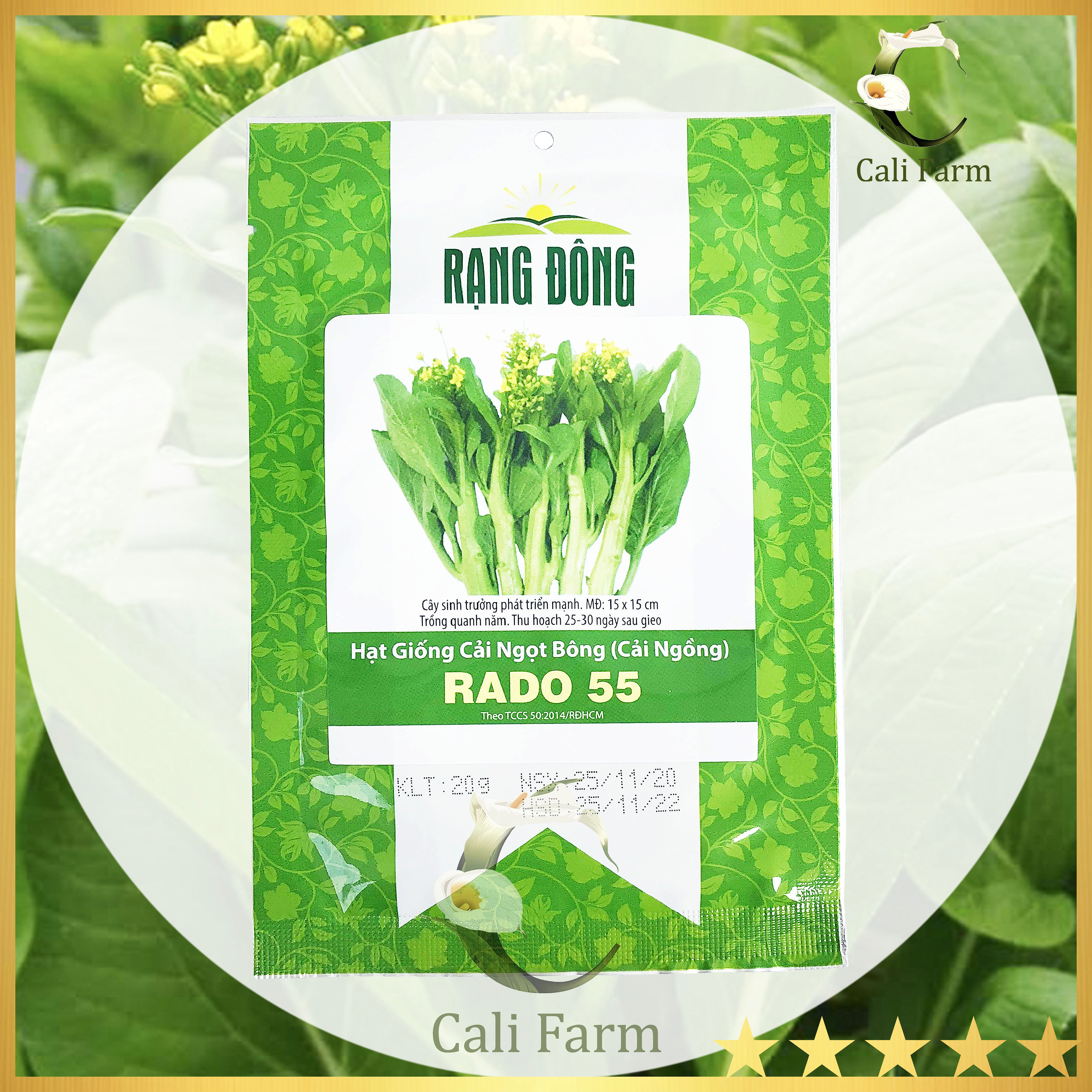 Hạt Giống Cải Ngọt Bông Rado 55 (Cải Ngồng) 20gr