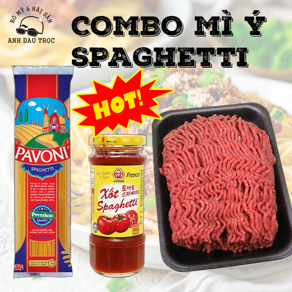 Combo mì ý spaghetti 4 người dùng - giao siêu tốc hcm