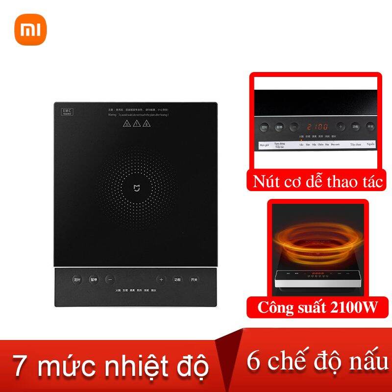 (SIÊU TIỆN LỢI) Bếp Từ Xiaomi Mijia C1 (Nút Cơ), Công Suất 2100W Nấu Ăn Nhanh Chóng, Tiết Kiệm Thời Gian Với 7 Mức Nhiệt, 6 Chế Độ Nấu, Mặt Bếp Bền Đẹp, Sáng Bóng, Dễ Vệ Sinh Bếp Tiện Lợi, Linh Hoạt, Làm Nóng Nhanh Và Đặc Biệt An Toàn