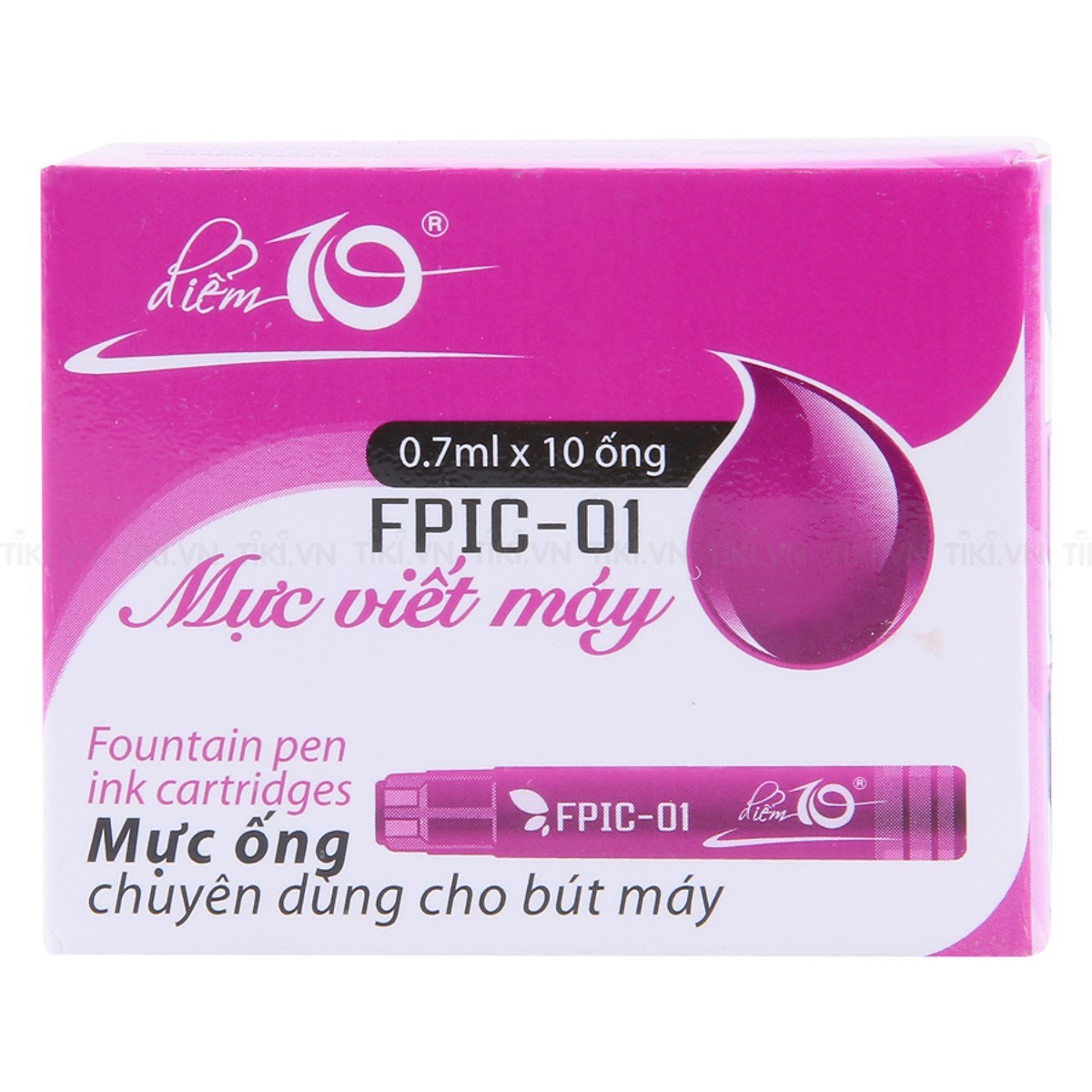 Hộp 10 ống mực điểm 10 fpic-01 màu tím