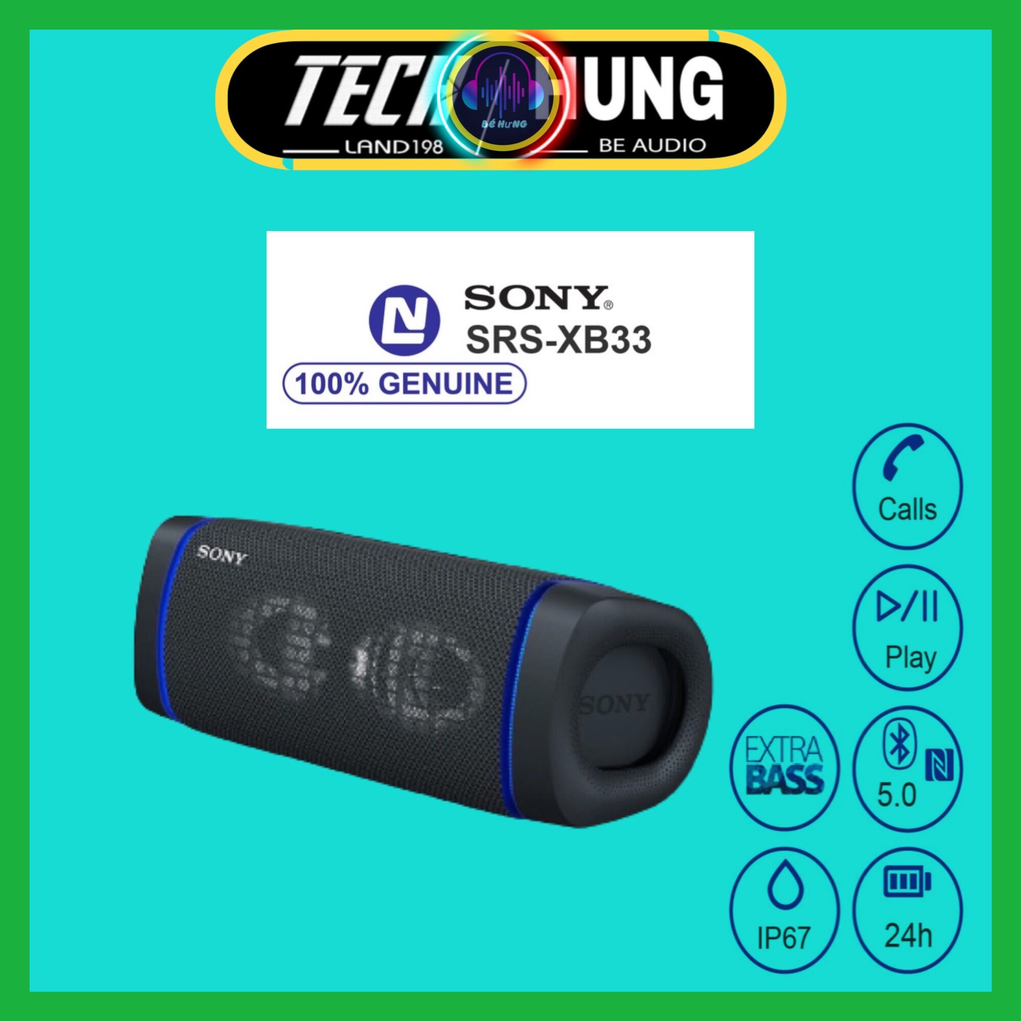 New fullbox - loa bluetooth extra bass sony srs-xb33 - bảo hành chính hãng 12 tháng