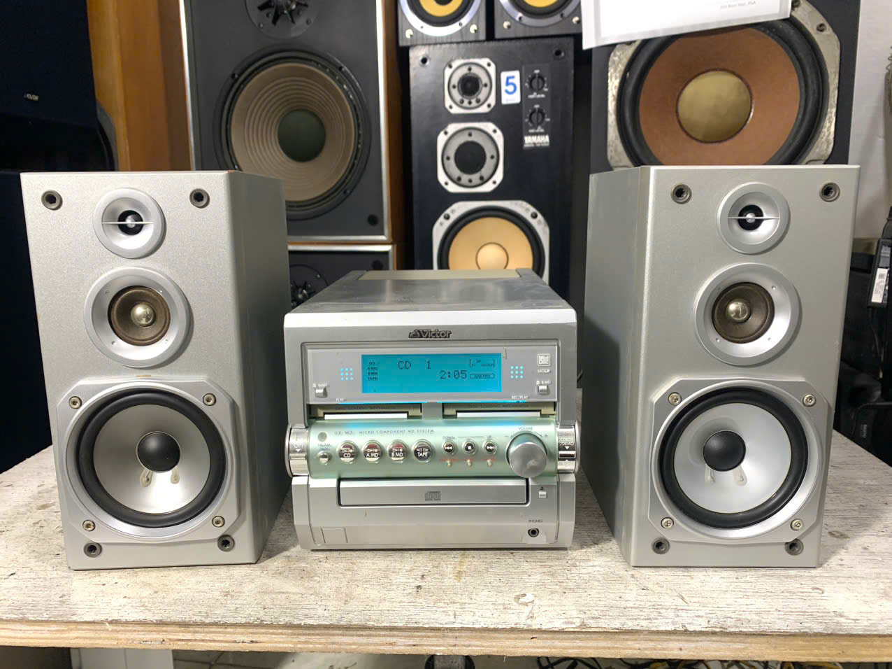 Bán bộ dàn nghe nhạc Victor CA - UXW5-S hát tốt giá cực rẻ hàng bài nhật sài điện 110v