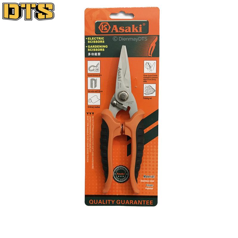 Kéo cắt cành lưỡi inox thẳng asaki ak-8630 7inch/175mm