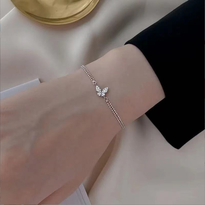 Lắc tay vòng tay nữ hình bươm bướm tiểu thư tini ltbuom19