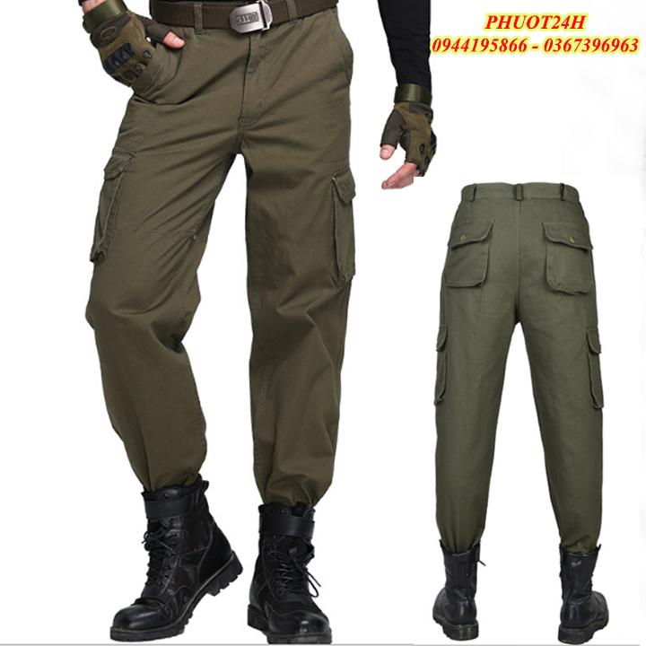 Quần LÍNH MỸ túi Hộp, quần lính 6 TÚI đi phượt, quần lính phong cách bụi bặm dã ngoại