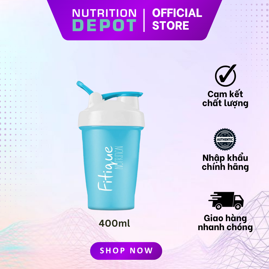  Bình lắc Shaker Fitique Nutrition 400ml phù hợp Gymer hòa tan dễ dàng - Nutrition Depot Vietnam 
