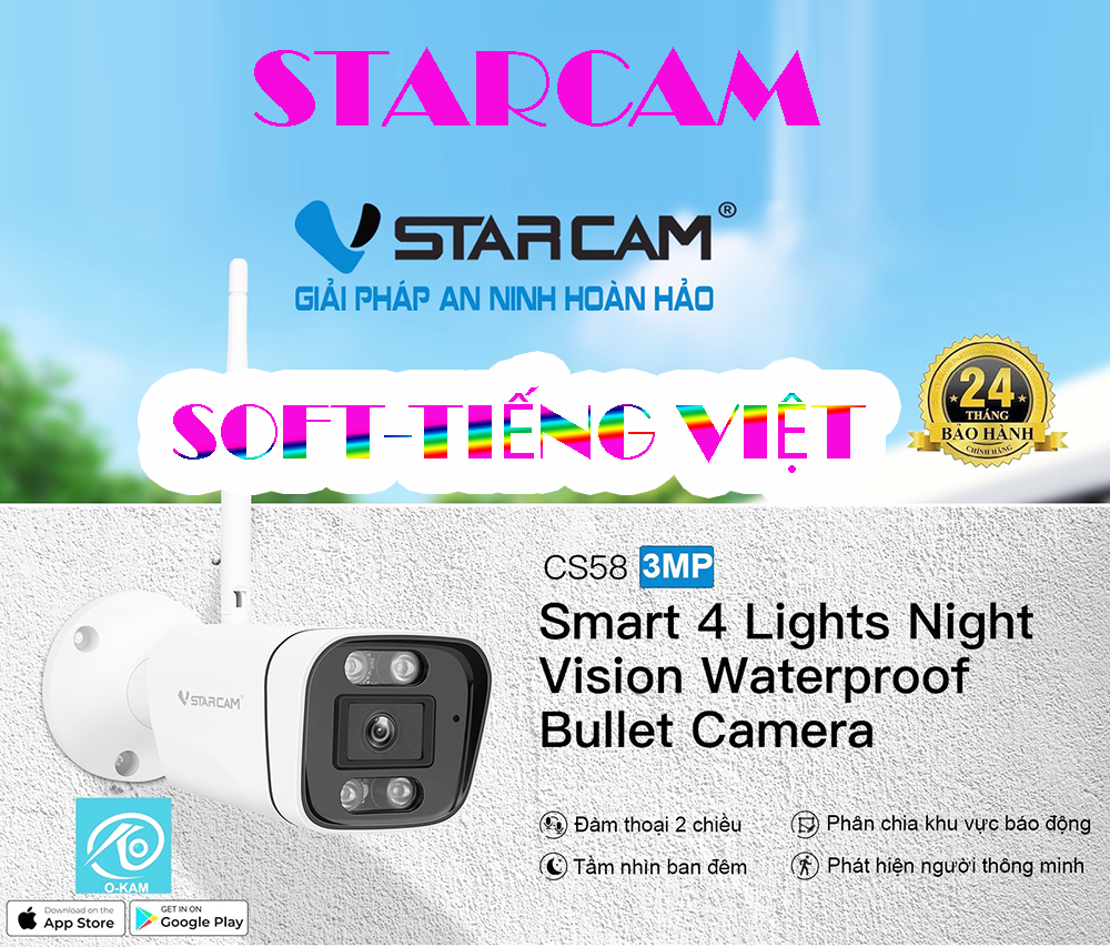 Camera IP Wifi STARCAM CS58 3MP Chính hãng