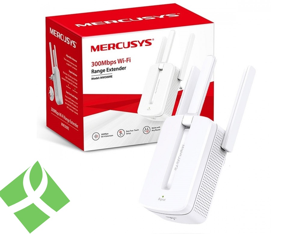 Bộ Kích Sóng Wifi Repeater 3 râu 300Mbps Mercusys MW300RE - Hàng Chính Hãng