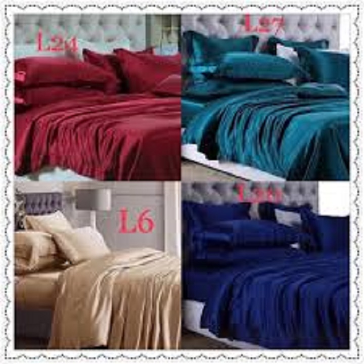 Bộ chăn / mền trần bông ga gối phi lụa 5 món cao cấp - siêu mềm, mịn & mát lạnh : 1m6 & 1m8 x 2m