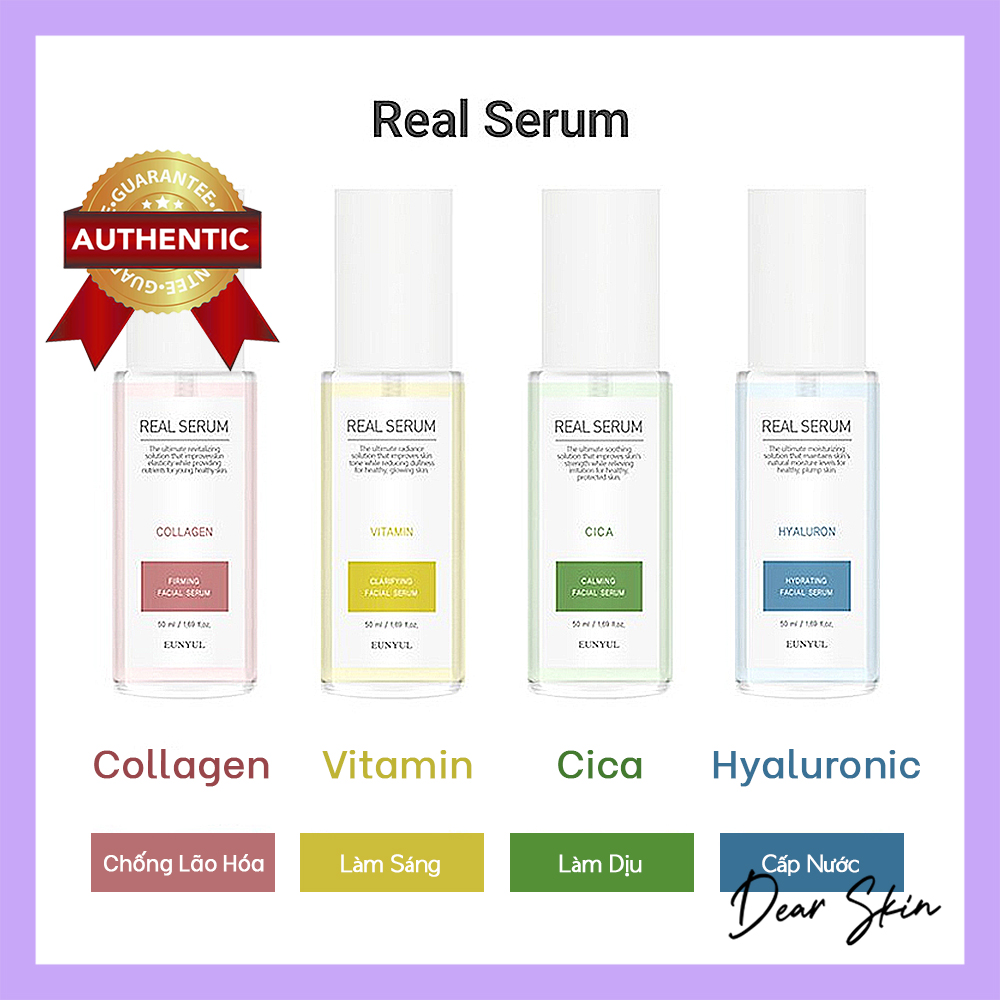 Serum Eunyul Real Serum 4 tinh chất dưỡng da - Collagen / Vitamin / Hyaluron / Cica