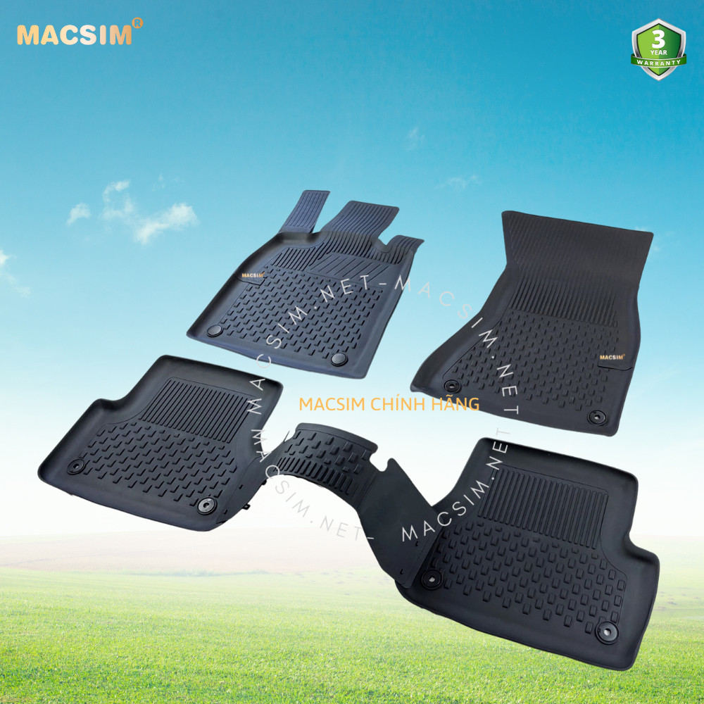 Tpe Silicon Car Floor Mats for Audi A4 2016+ Black Brand Macsim Giá 4,000,000 Đồng*Miễn phí vận chuyển