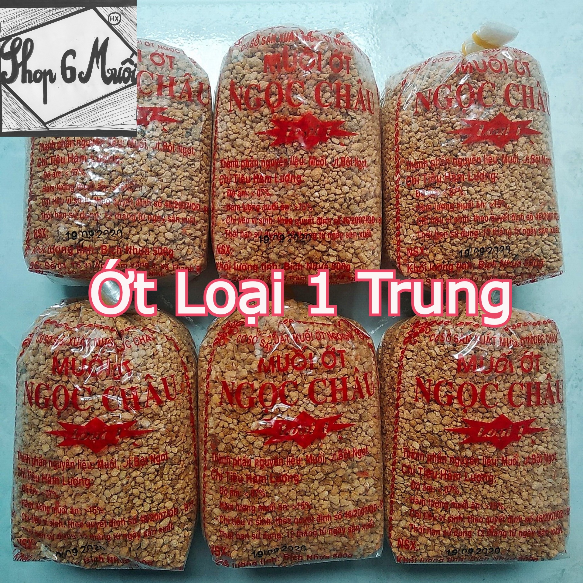 (1kg) Muối ớt Tây Ninh Ngọc Châu loại 1 hột trung (chay)