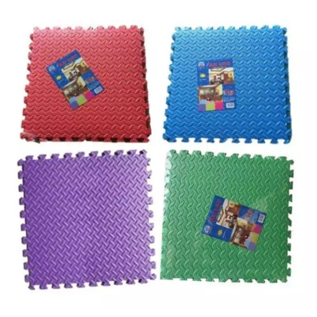 Bộ 4 Miếng Thảm Xốp Màu Âu Lạc 60Cm X 60Cm X 1Cm , Có Vân Chống Trượt