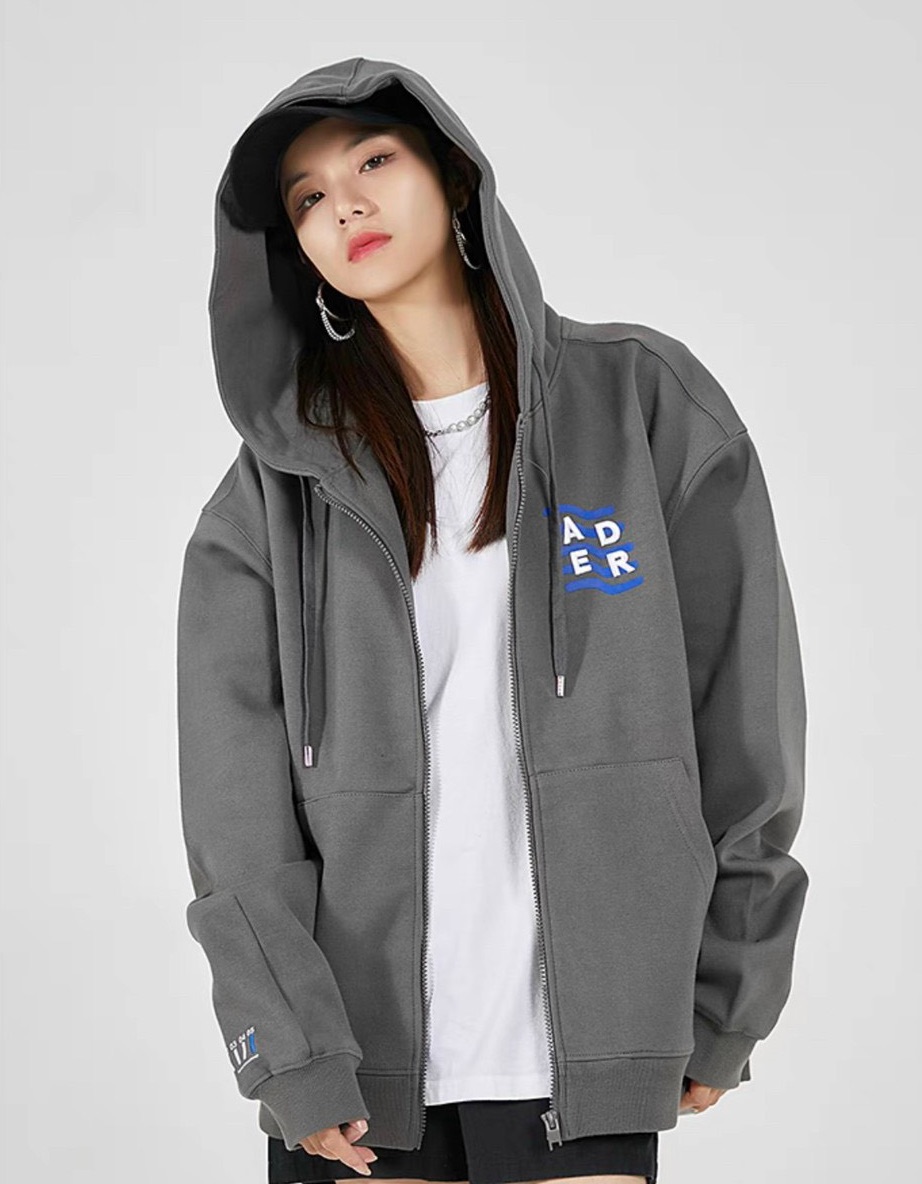 Áo khoác nỉ ngoại dây kéo logo ADER siêu hot