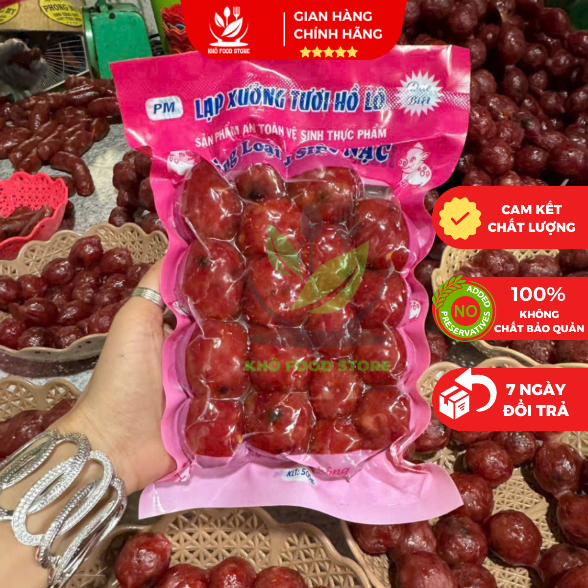 1kg Lạp xưởng hồ lô tươi vị mặn ngọt vừa ăn loại đặc biệt