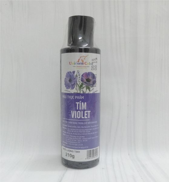 [HCM]MÀU NƯỚC THỰC PHẨM UNICORN XANH TÍM VIOLET 210GR