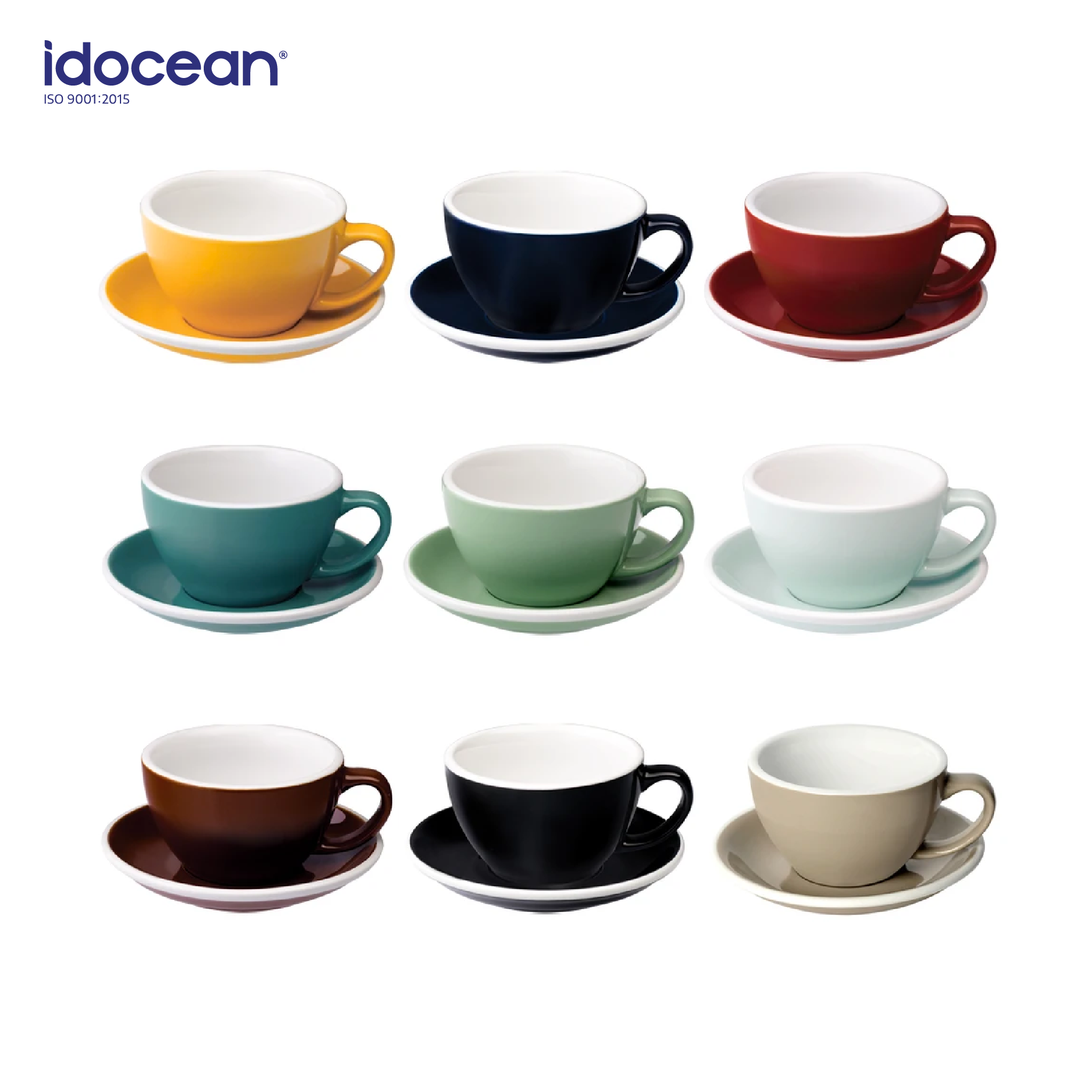 Ly Cà Phê Egg 300ml Espresso Cup & Saucer (Màu Cơ Bản) - Loveramics