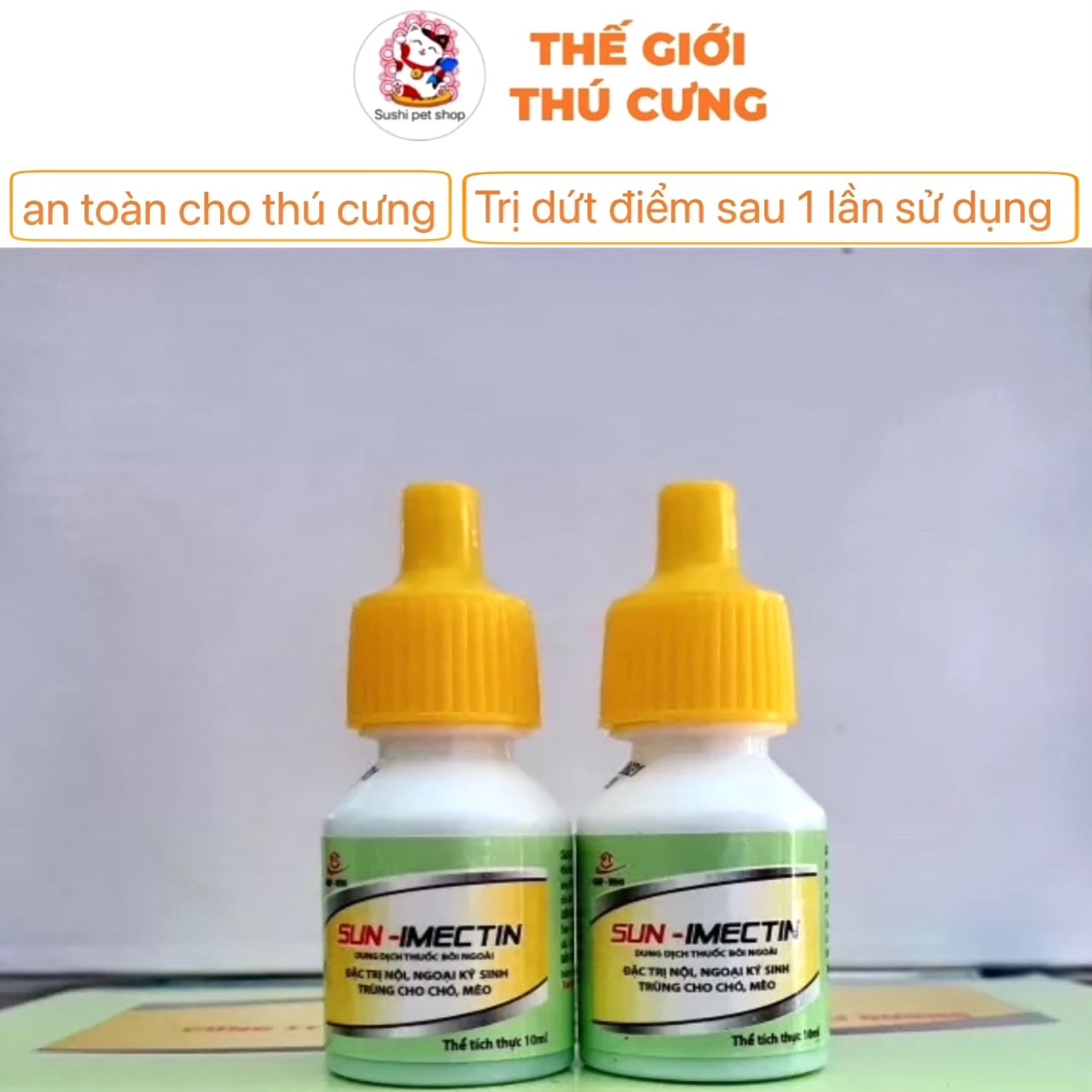 Nhỏ gáy trị ve rận Sun - mectin