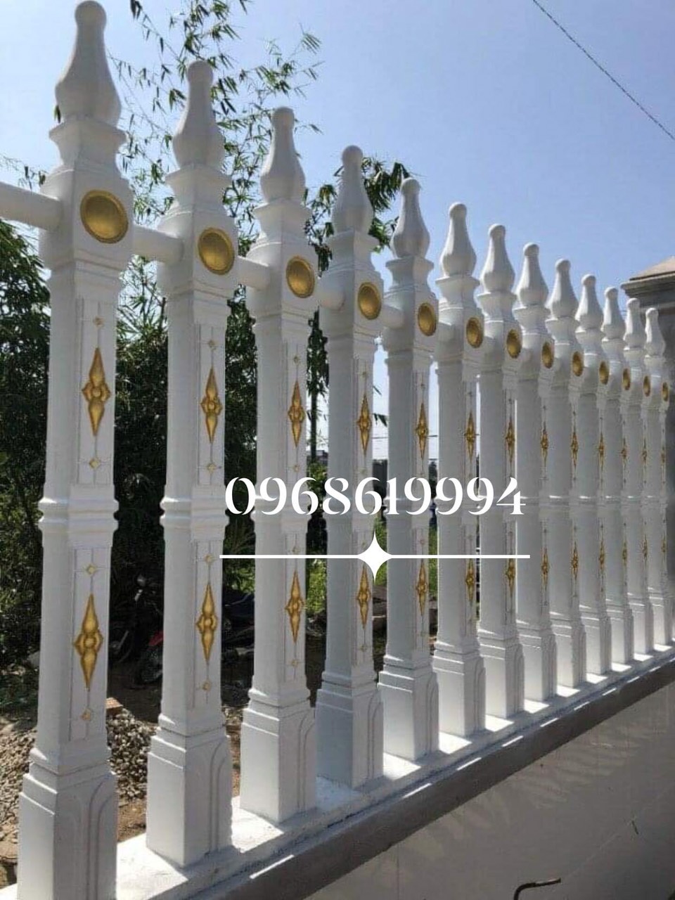 Khuôn đúc hàng rào Trung sỹ Mẫu Hoa  Cao 1.3m nhựa abs