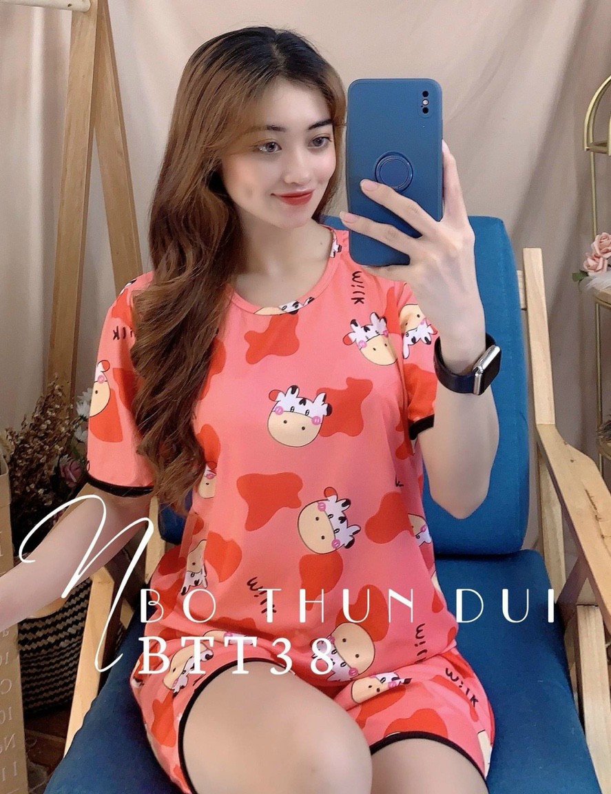 Set đồ bộ đồ bộ nữ bộ bò sữa họa tiết hình con bò nhiều màu siêu đẹp mẫu hottrend 2021 - hồ ly shop - 0939286083