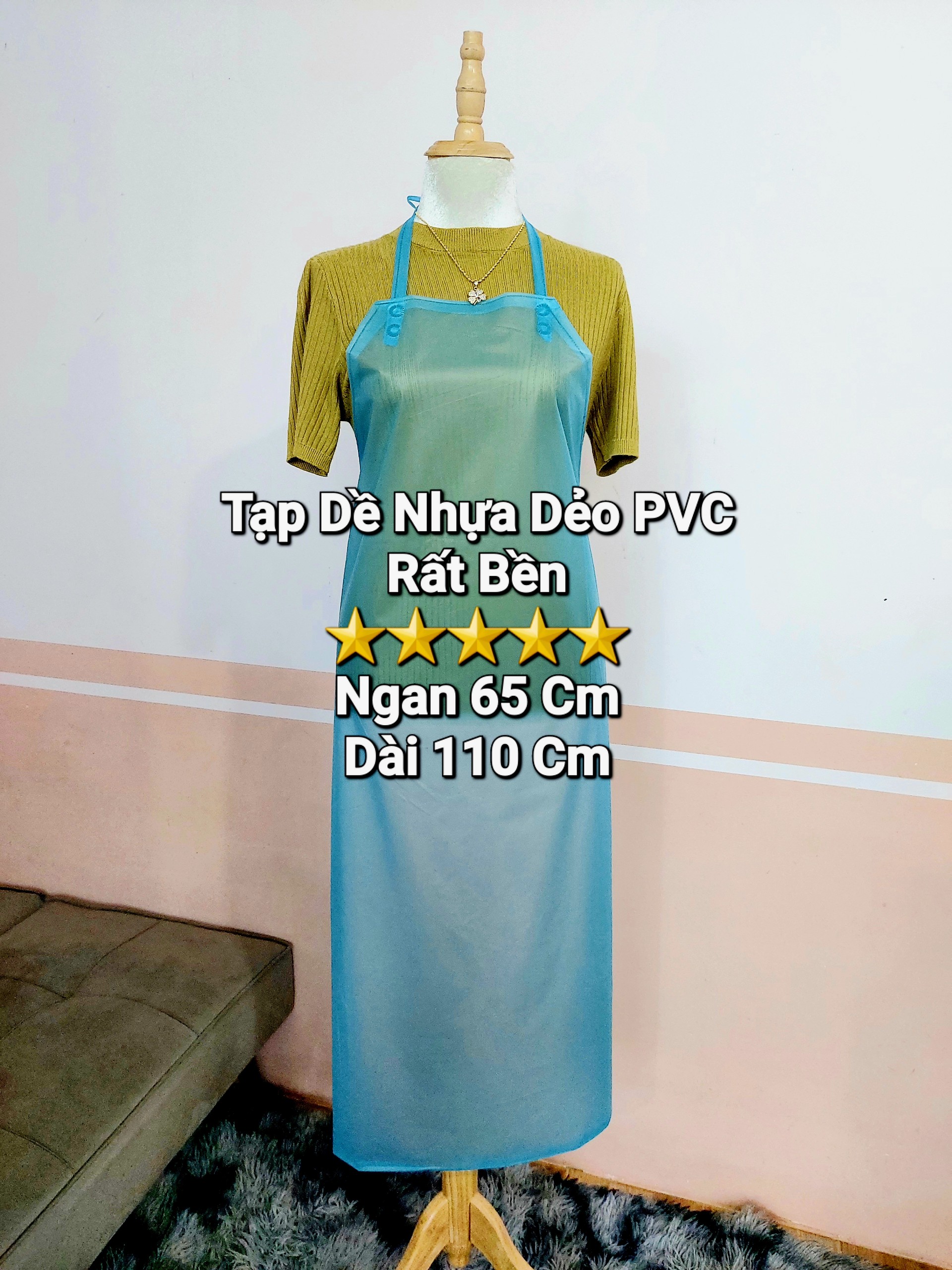 Tạp dề nhựa cao cấp chống thấm nước, nhựa dày dùng trong chế biến. yếm nhựa thủy sản