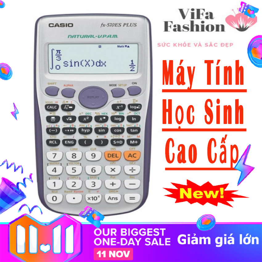 CASIO FX 570 VN PLUS máy tính chính hãng Máy Casio FX-570VN Plus New - Chính hãng Casio- Máy tính bỏ