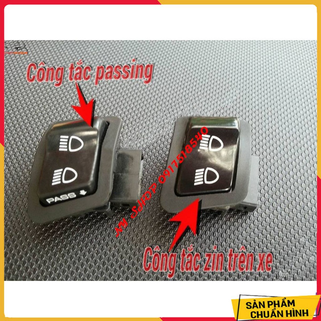 Công tắc passing sh tặng kèm jack cắm gắn được nhiều loại xe