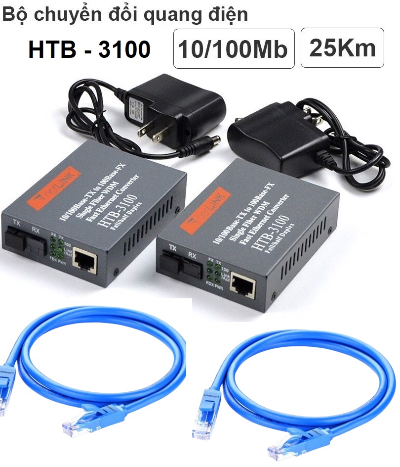 Converter quang netlink htb 3100/ htb 1100s đầu a, đầu b