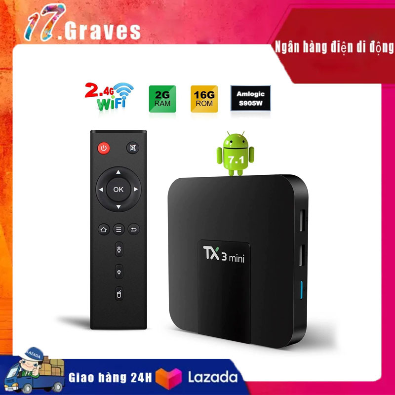 Android TV Box TX3 mini Plus 2024 - AndroidTV 11, Amlogic S905W2, Ram 2GB, Bộ nhớ trong 16GB，8K HD WiFi TV Box TV BOX