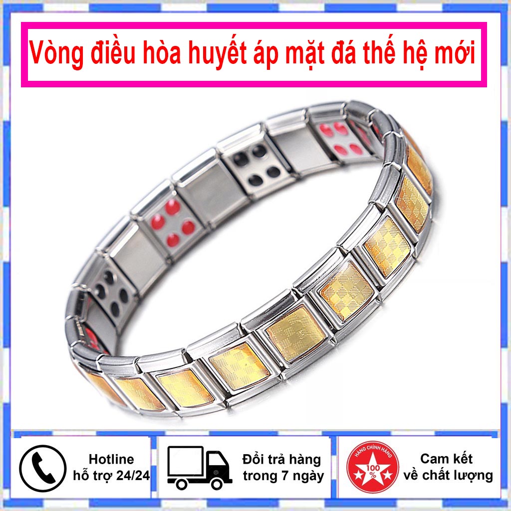 Vòng tay điều hòa huyết áp mặt đá thế hệ mới