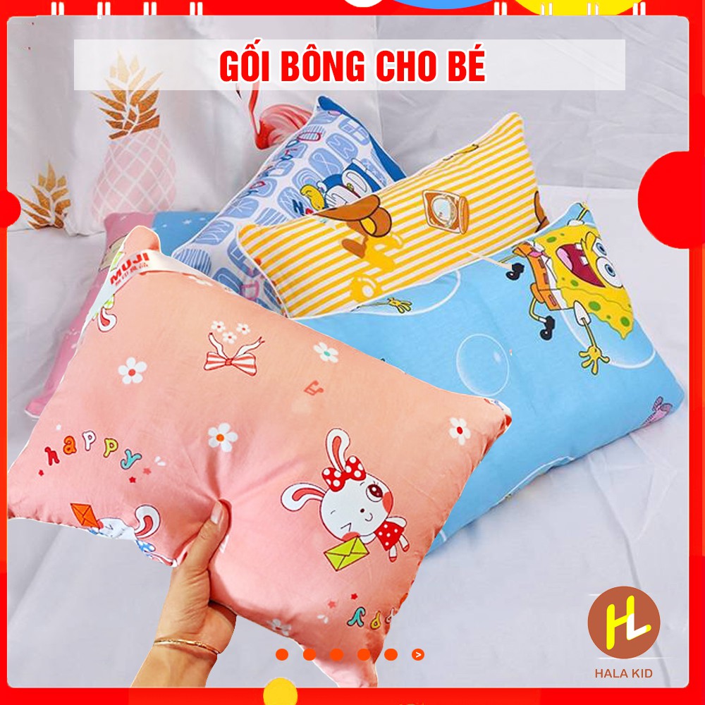 Gối bông cao cấp xuất dư Muji siêu mềm, êm ái cho bé từ 6 tháng đến 6 tuổi- Hala Kid
