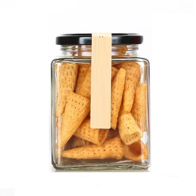 Combo 10 hủ thủy tinh vuông 500ml kèm nắp thiếc