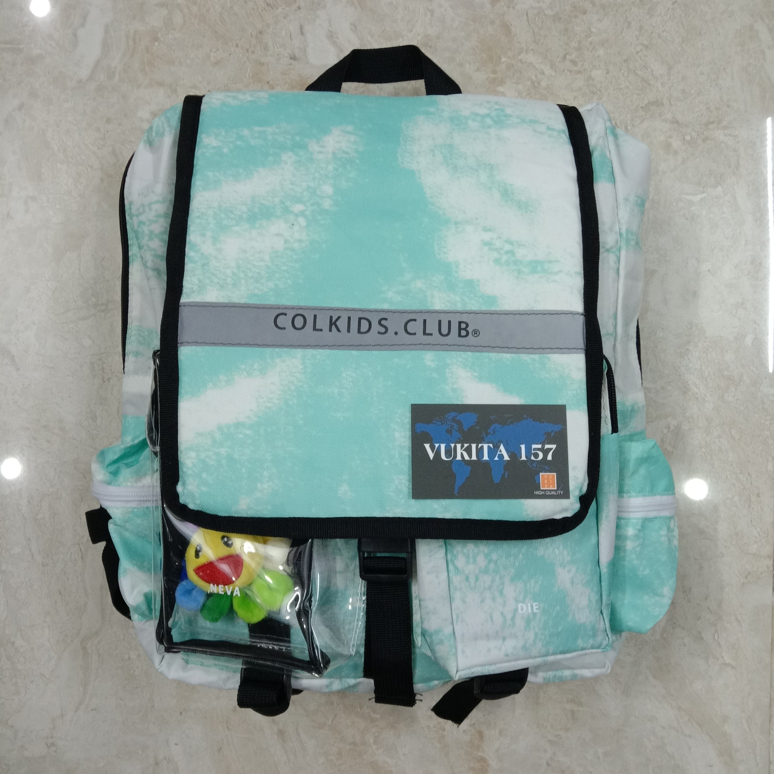 Balo colkids ss3 Xanh Loang phản quang  custom Tie dye Mint [full Tag + giấy thơm]