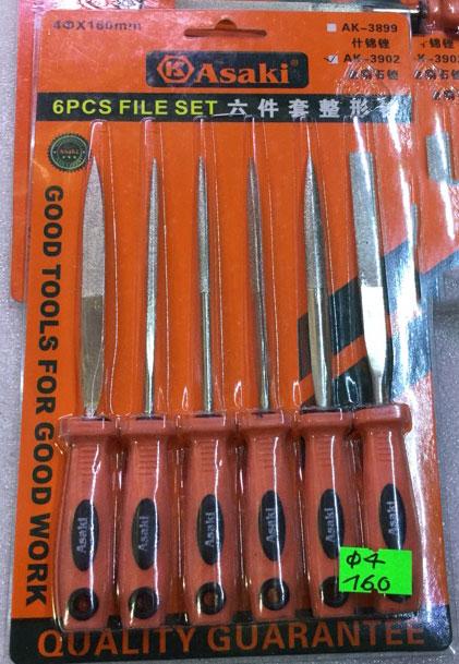 4x160mm bộ giũa kim cương 6 chi tiết asaki ak-3902