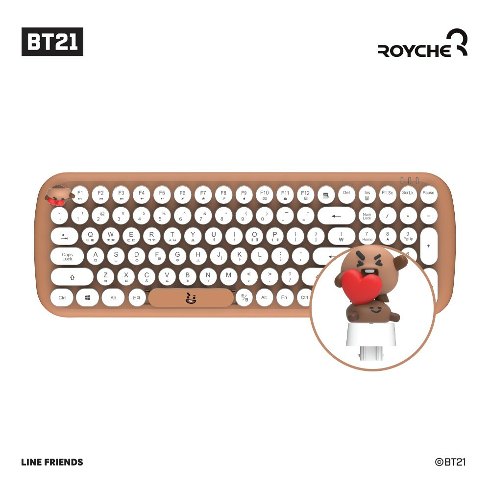 Bàn phim không dây chính hãng bt21 wireless retro keyboard