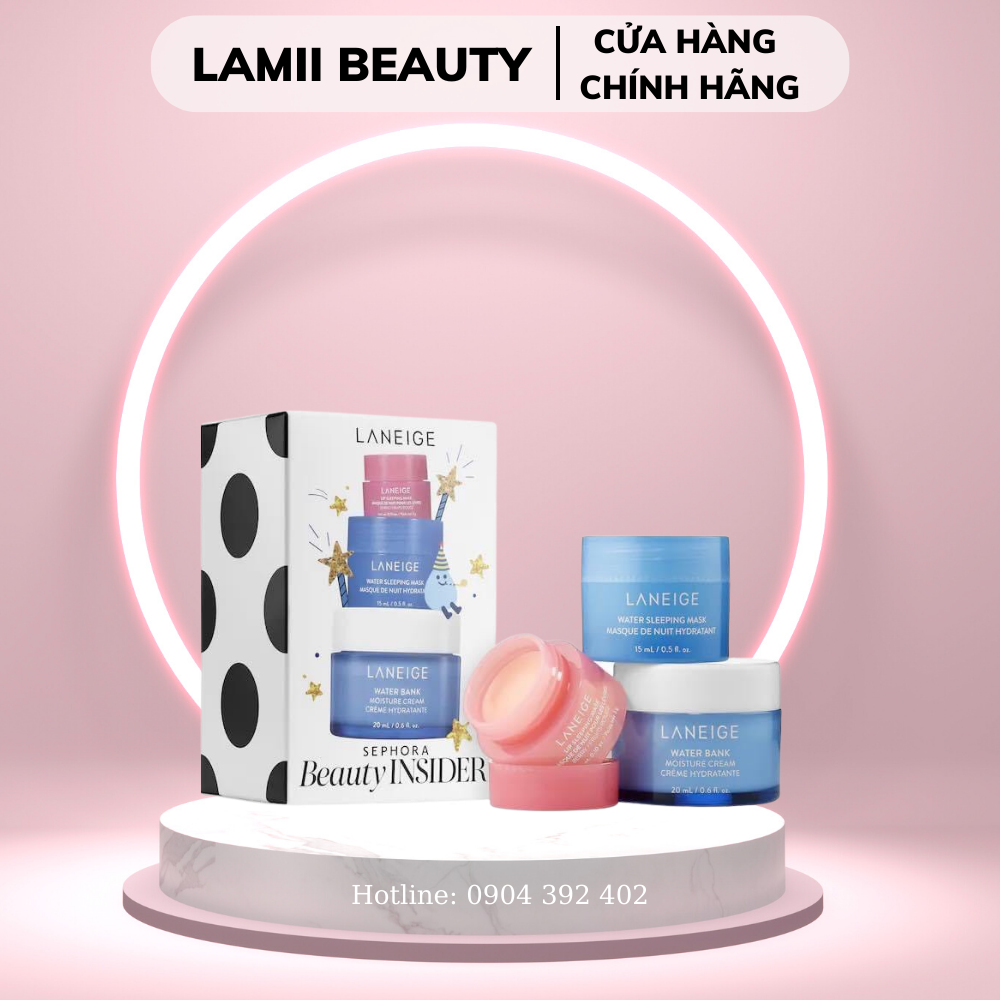 Set mặt nạ ngủ mặt / môi và kem dưỡng laneige sephora beauty insider - lamii beauty