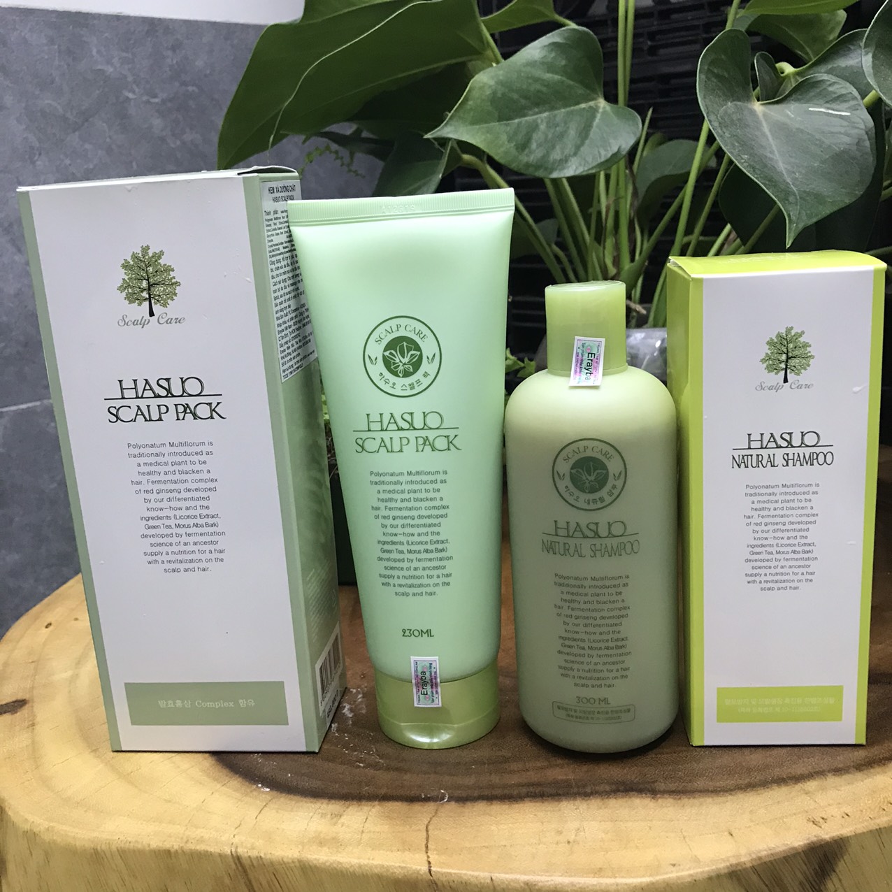 Bộ gội xả ngăn rụng tóc và kích thích mọc tóc Hasuo 300ml/230ml