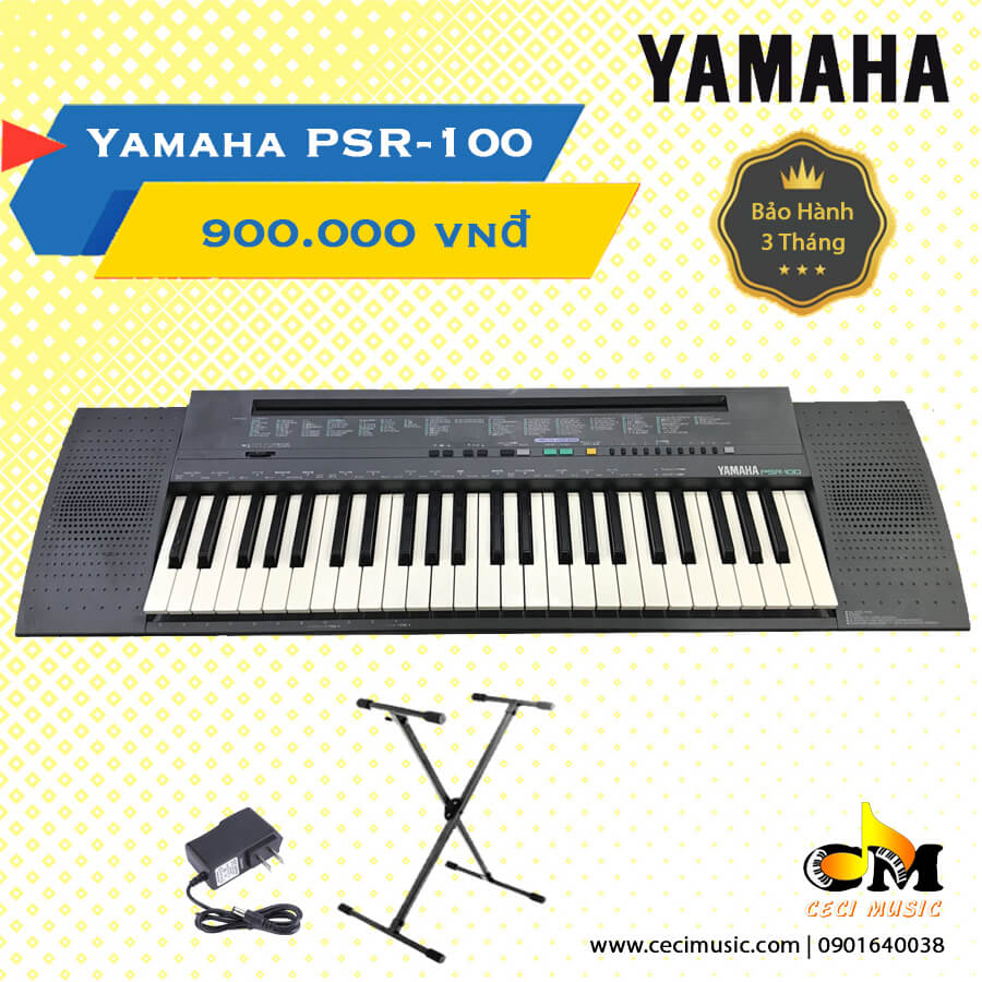Đàn organ yamaha psr100 hàng nội địa nhật. like new 90%. bảo hành 3 tháng. tặng chân đàn 150,000đ
