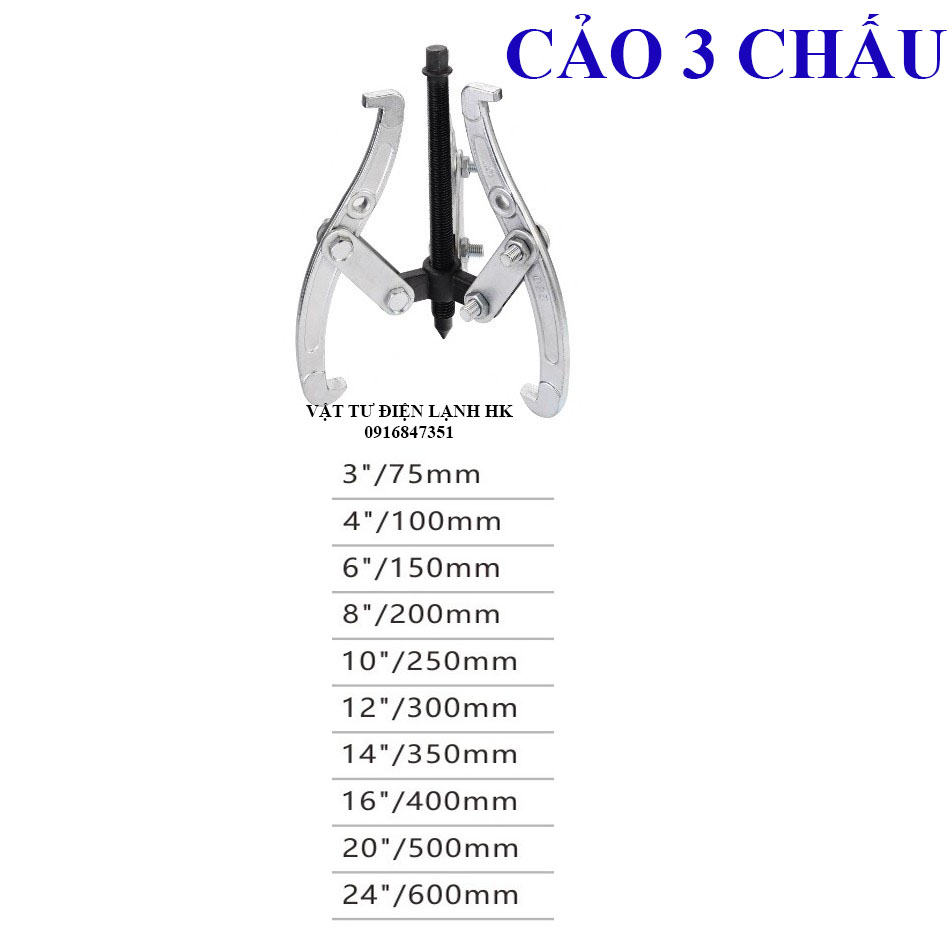 Cảo 3 chấu hàng cao cấp - Cảo ba chân - Cảo bi ốc côn