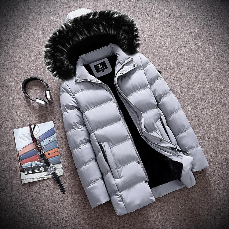 Áo khoác nam dáng dài - Áo khoác phao nam lót lông AP44 chất liệu phao cao cấp lót lông cực ấm thiết kế phong cách Hàn Quốc + Găng tay da lót lông