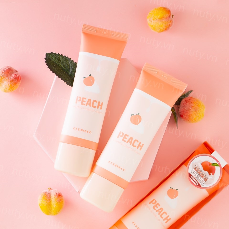 Kem Đào Dưỡng Trắng Nâng Tone Da Coringco Peach Whipping Tone Up Cream 50ml